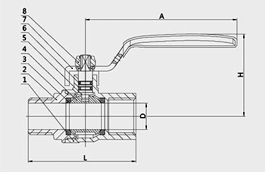 1/2" - 1" F-Bsp X M-Bsp Valogin 5 Bar En331 Nickel Plating Brass Gas Ball Valve